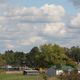 A drill rig sits across the street from a farmhouse in Carrollton, Ohio.